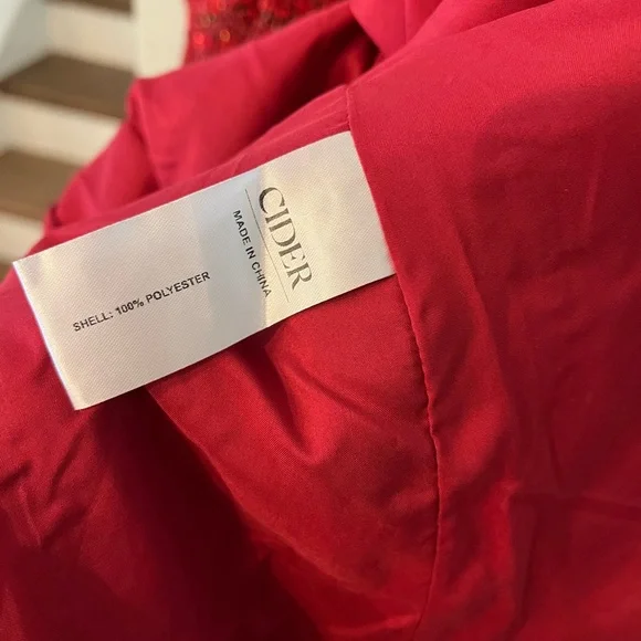 CIDER Red Tweed Fit & Flare Mini Dress 0XL NWT - Picture 6 of 11